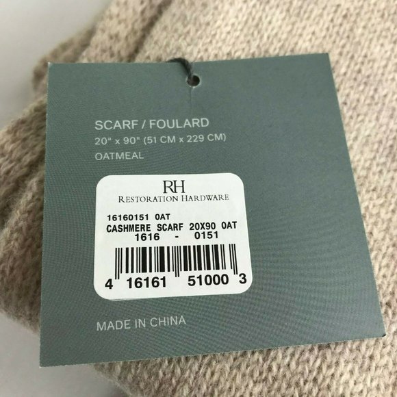 NEW NWT Restoration Hardware Cashmere Scarf Beanie - Picture 6 of 7